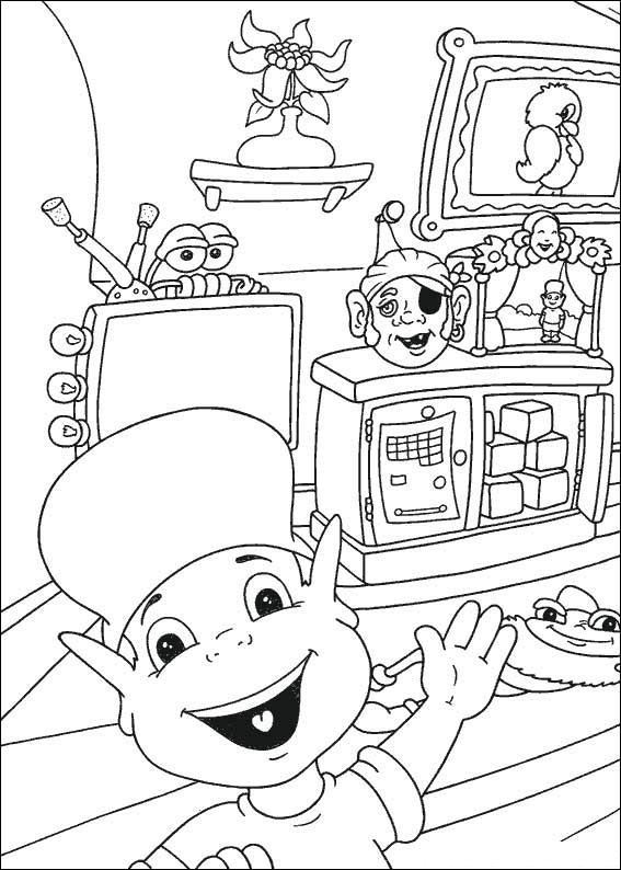 coloriage abidou fait coucou